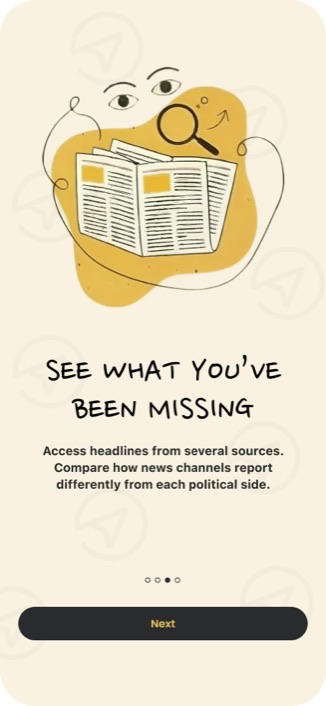 Onboarding screen: an illustrated jigsaw with a missing piece, under the line 'See what you've been missing.'